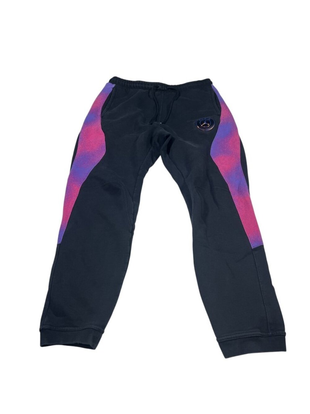 Jordan Paris Saint-Germain Mens Black Purple Fleece Sweatpants Size Large